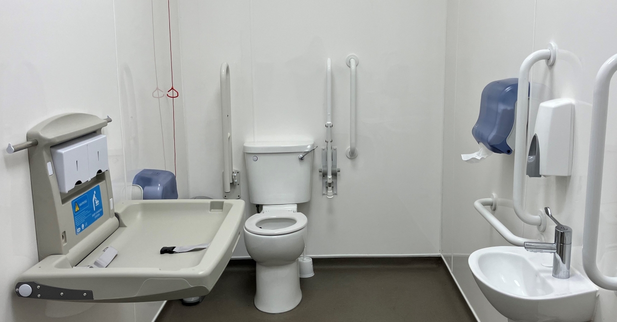 The new accessible toilet at the Mansion.