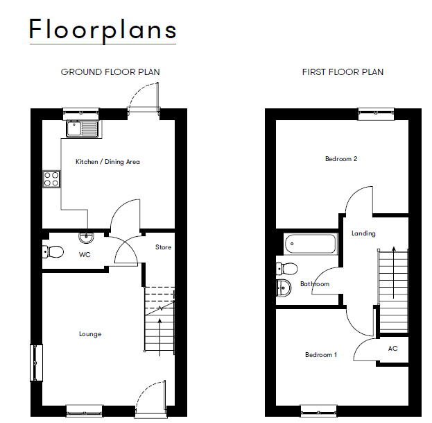 Winterhay Lane Floor Plan 2 Bedroom 
