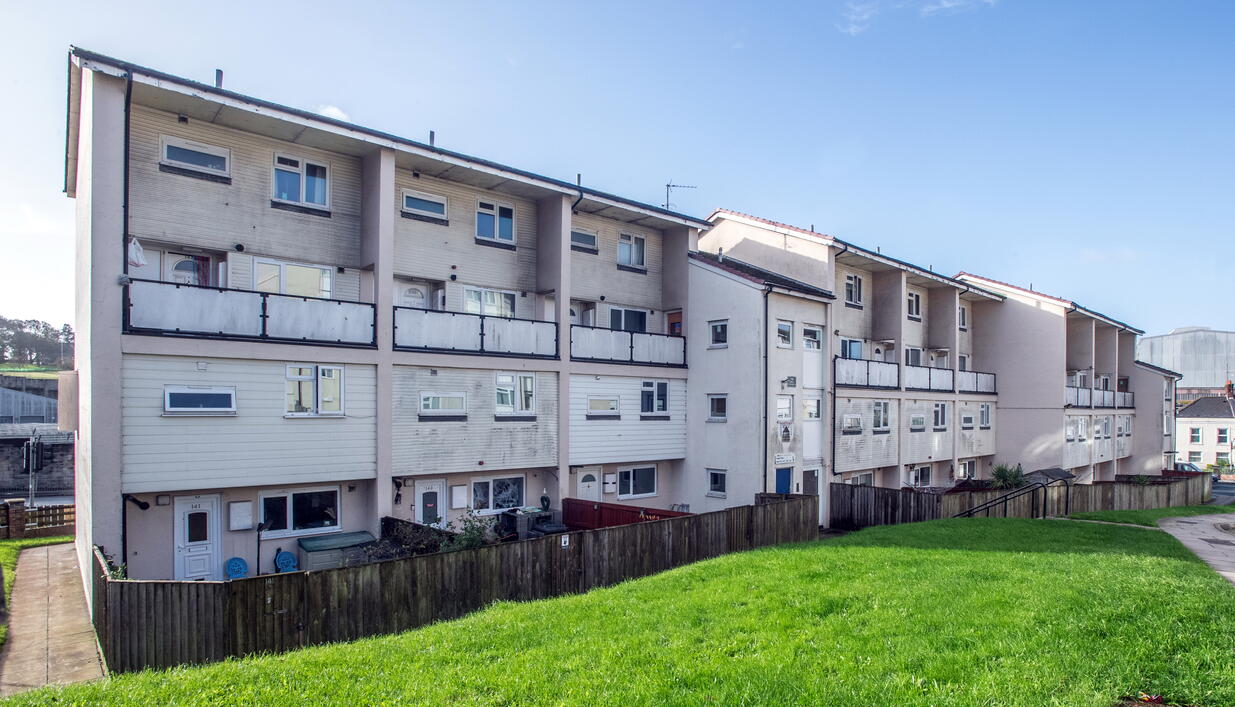 Healy Place before the major regeneration works began.