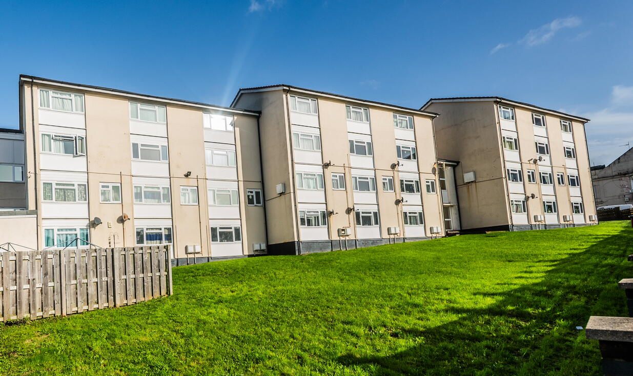 Healy Place before the major regeneration works began.