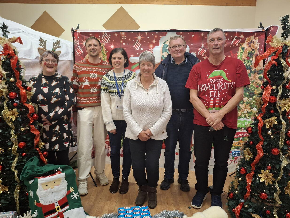 Image of LiveWest's community connector for Somerset alongside a group of volunteers for the Christmas gift appeal.