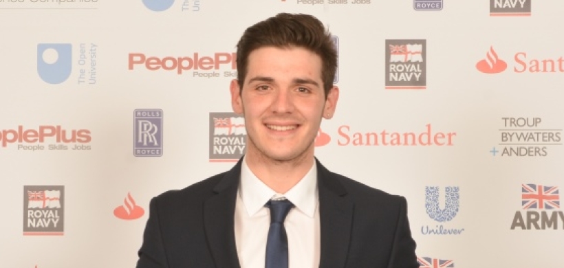 Ross Jasper at the National Apprenticeship Awards