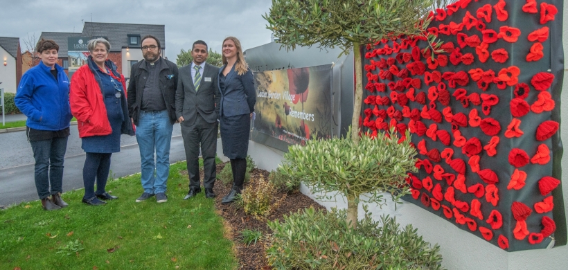 Ladden Garden Village poppy installation