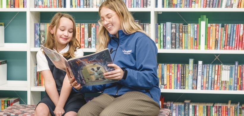 One of our colleagues and residents at our new library in St Budeaux.