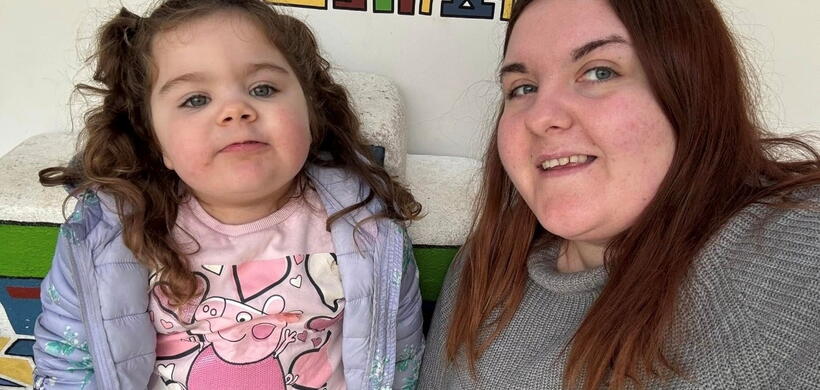 Chelsea and daughter Laina-Louise at their new home.