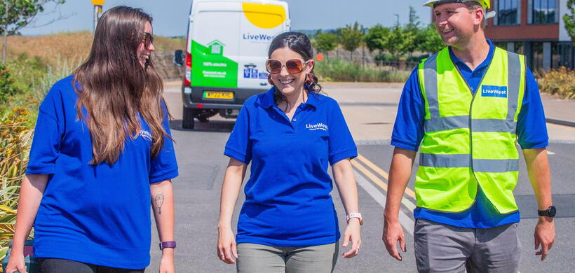 LiveWest colleagues walking