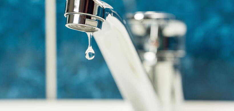 Water drop from tap