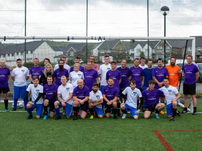 Two teams for charity football match celebrating Pride