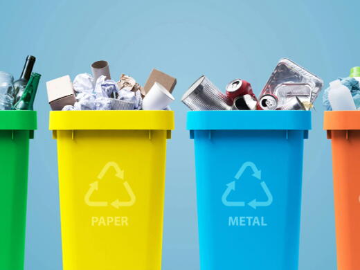recycling bins