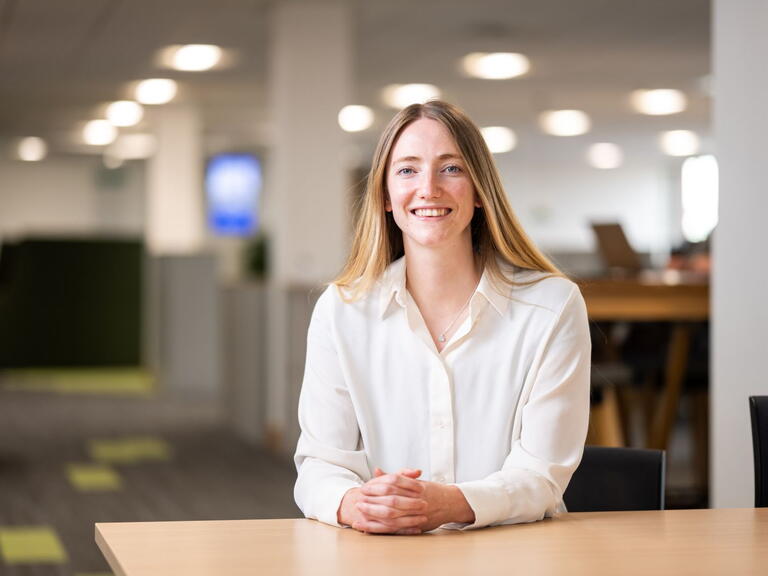 Anna Waters in the office