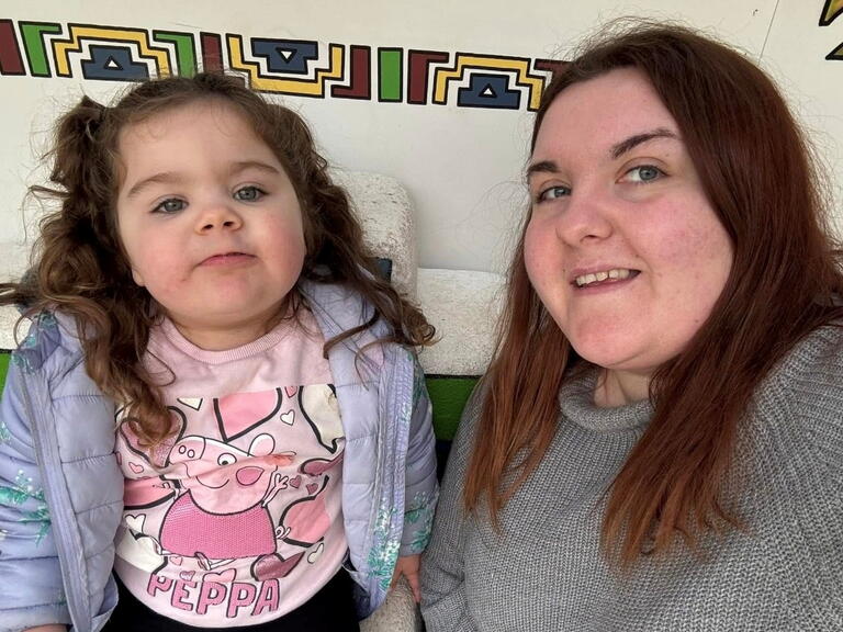 Chelsea and daughter Laina-Louise at their new home.