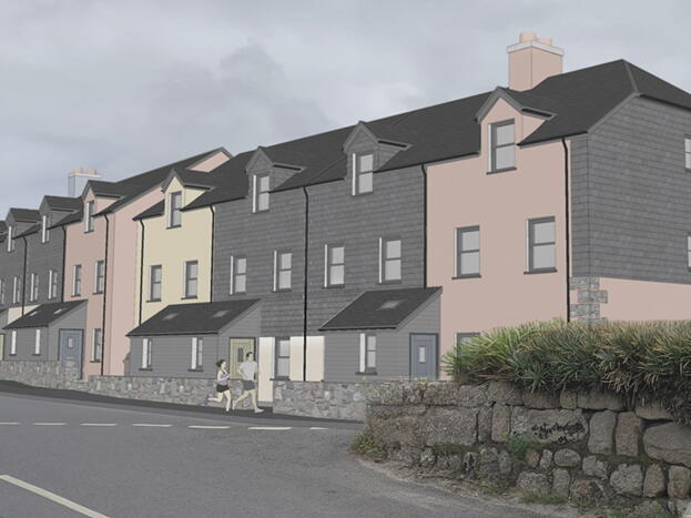 Proposed design of the front of LiveWest's affordable development on the Isles of Scilly.