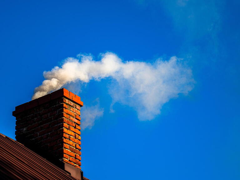 Smoke coming out of a chimney