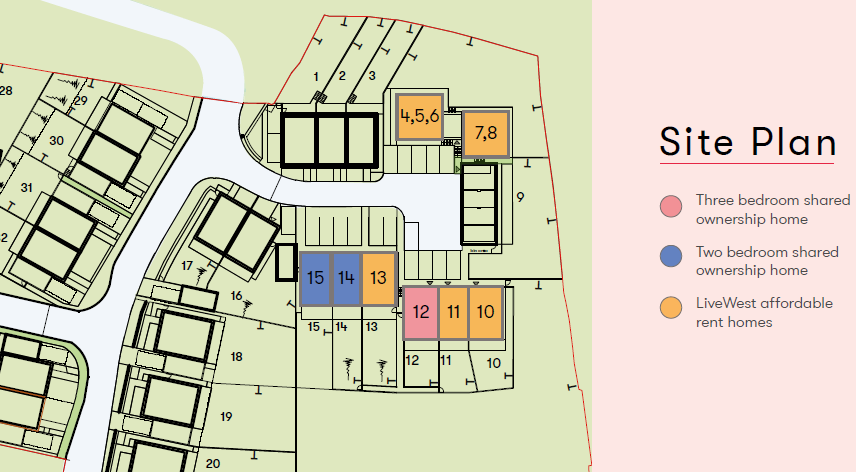 The Boundary Truro Shared Ownership Site Map