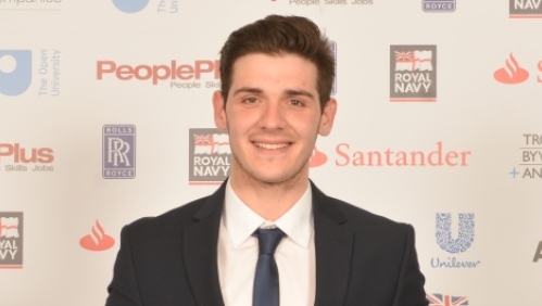 Ross Jasper at the National Apprenticeship Awards