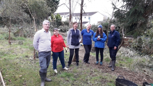 Volunteers at Barne Barton allotments