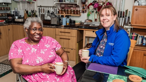 InFocus member Sue with a LiveWest colleague.